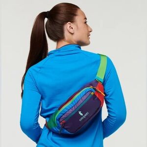 Cotopaxi Kapai 3L hip fanny pack in multicolor way